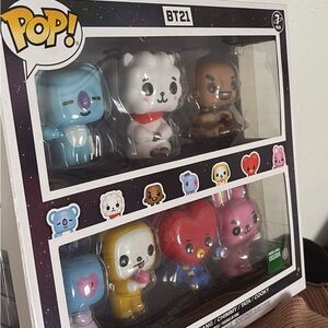 Funko BT21 Pop Figures - Blue, White, Brown, Yellow, Red, Pink